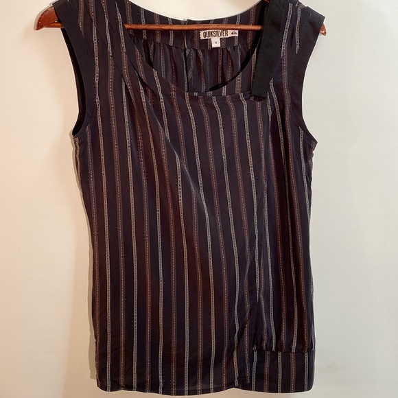 Quicksilver - 100%Silk sleeveless blouse. Size S - Picture 1 of 13